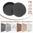 thumbnail image 3 of 1.5" Non Slip Furniture Coasters, 12pcs Round Rubber Furniture Pads Caster Cups Furniture Feet Floor Protectors Bed Stopper for Hardwood Floors Table Sofa, Black, 3 of 7