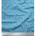 thumbnail image 1 of Soimoi Modal Satin Fabric Lighthouse,Ship Wheel & Sailboat Shirting Printed Craft Fabric by The Yard 42 Inch Wide, 1 of 3