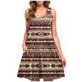 thumbnail image 2 of Ovzne Robes d'Été pour Femmes 2025 Robe Femme Robe Décontractée pour Femmes Grande Taille Sans Manches Col Ras du Cou Robe Courte à Rayures Robe pour Femmes Liquidation, 2 of 5