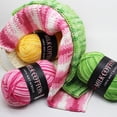 thumbnail image 4 of Trayknick 1 Roll 3 Strands Knitted Yarn DIY Breathable Hand Crocheting Variegated Yarn Thread Needlework Tool for Socks O, 4 of 13