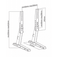 thumbnail image 3 of Everik EverMount Compact Tabletop TV Stand (EM-RL1000) – Universal Base for 37" to 70" TVs – Black, 3 of 9