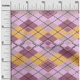 thumbnail image 2 of oneOone Viscose Jersey Purple Fabric Check Sewing Craft Projects Fabric Prints By Yard 60 Inch Wide, 2 of 5