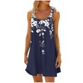 thumbnail image 2 of Ovzne Robes d'Été pour Femmes 2025 Robe Femme Mode Robe Décontractée Imprimée Sans Manches Grande Taille Robe Maxi Imprimée Liquidation, 2 of 5