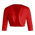 thumbnail image 3 of Gupgi Women Shrug Cardigan Open Front Solid Color Bolero Jacket Cropped Coat, 3 of 7