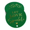thumbnail image 1 of Inkdotpot Gold Foil Paper Hang Tags Let Love Sparkle Wedding Favor Tags 50 Pieces, 1 of 6