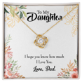 thumbnail image 3 of À Ma Fille I Love Vous de Papa Infini Noeud Collier Message Carte, 3 of 7