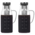 thumbnail image 1 of 2X Cold Brew Coffee Maker,Iced Tea Pitcher Infuser with Lid&Scale,Dual Use Filter Coffee Pot ,51Oz/1.5L, 1 of 6