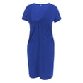 thumbnail image 2 of Weiqiqre Robes pour Femmes, Vêtements pour Femmes Enceintes Col en V Manches Courtes Allaitement Robe Décontractée Soldes, 2 of 7