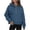 Blue, variant on Tranfacy Zip up Hoodie Women, Hoodies for Women, Ladies' Half Zip Sweatshirt Hooded Pullover Fall Winter Wear Long Sleeve Hooded Sweatshirts