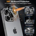 thumbnail image 4 of iPhone 15 Pro Max Screen Protector [3-Pack] + Camera Lens Protector - Case Friendly, Tempered Glass, Easy Install, 4 of 6