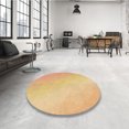 thumbnail image 4 of Ahgly Company Machine Washable Indoor Round Transitional Orange Area Rugs, 5' Round, 4 of 7
