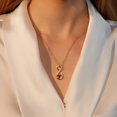 thumbnail image 1 of EGNMCR Necklaces & Pendants Exquisite Temperament Imitation Gold Crystal Necklace Clavicle Chain Gift A Necklace, 1 of 4