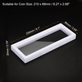 thumbnail image 2 of Unique Bargains 3D Floating Display Frame Coin Jewelry Case Holder with Base 9' x 3.5' White 5pcs, 2 of 6