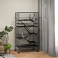 thumbnail image 2 of PawHut 6-Tier Rolling Small Animal Cage Play House, Deluxe Rabbit Cage, 2 of 10