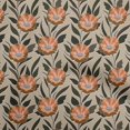 thumbnail image 1 of oneOone Tissu en Velours Orange Floral Rétro Tissu Imprimé Tissu au Mètre 58 Pouces de Large, 1 of 5