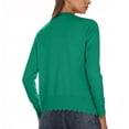 thumbnail image 4 of Lenpel Women's Cropped Casual Cardigans Soft V Neck Long Sleeve Button down Knitted Shrugs Lightweight Sweater Tops(Green,Small), 4 of 7