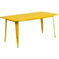 thumbnail image 1 of Bowery Hill Contemporary 31.5" x 63" Metal Dining Table in Yellow, 1 of 3