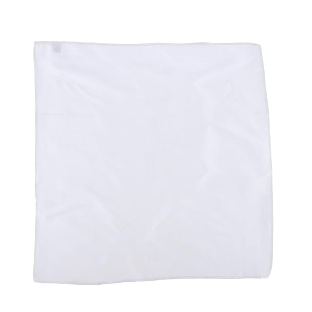 Esquirla White Plain Solid Silk Pocket Square Pure Silk Handkerchief Accessories