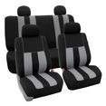 thumbnail image 1 of FH Group Universal Fit Striking Striped Cloth Car Seat Covers for Auto SUV VAN Airbag Compatible Full Set, 1 of 10