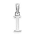 thumbnail image 4 of Diamond2Deal 14K White Gold Block Letter I Initial Pendant for Women, 4 of 6