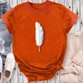 thumbnail image 5 of Dadaria Hauts pour Femmes Chemise Orange T-Shirt à Manches Courtes T-Shirt Col Rond Tee d'Été Chandail Blouses TG, 5 of 5