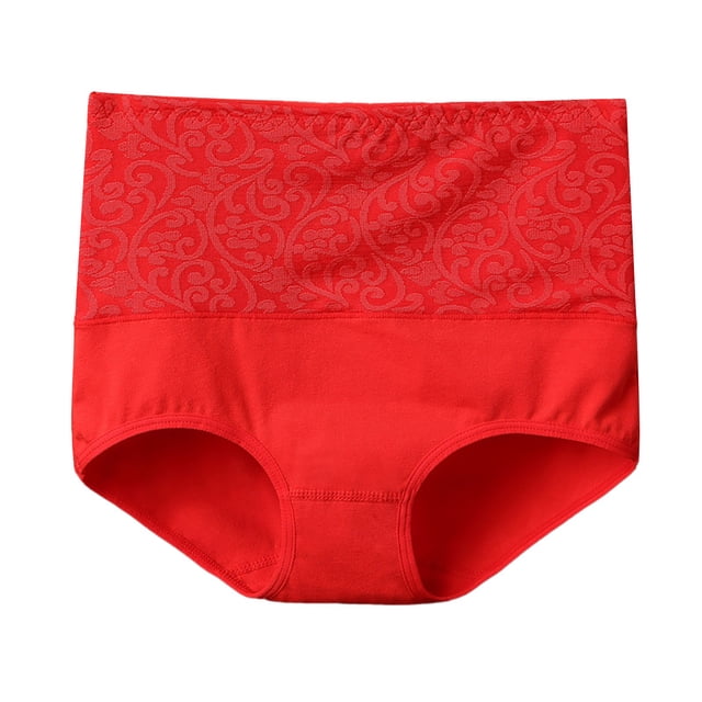 Ketyyh-chn99 Culottes pour Femmes en Coton Sans Coutures Culottes pour Femmes Invisibles String pour Dames Sans Marque Culottes Respirantes sous-Vêtements pour Femmes Rouge, 4TG