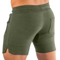 thumbnail image 4 of Mens Solid Color Swim Trunks Quick Dry Beachwear Sports Running Swim Board Shorts Mesh Lining, 4 of 9