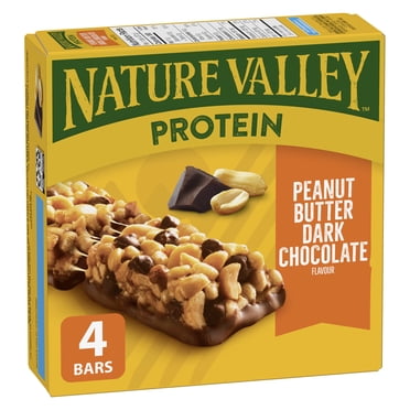 Nature Valley Barres Protéinées au Beurre d'Arachide et Chocolat Noir, 4 Barres