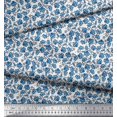 thumbnail image 2 of Soimoi Poly Georgette Fabric Flower Artistic Printed Fabric 1 Yard 52 Inch Wide, 2 of 3
