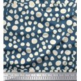 thumbnail image 1 of Soimoi Blue Velvet Fabric Tumble Stone Abstract Print Fabric by Yard 58 Inch Wide, 1 of 5