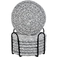 thumbnail image 2 of 8 Piece Cotton Rope Placemat Set with Storage Rack, 4.33 Inch Square Woven Heat Resistant Table Mats for Hot Dishes, Easy Clean Dining Mats for Home Kitchen, 2 of 7