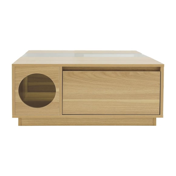 Instachew YUME Cat Play and Coffee Table Oak One Size