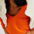 thumbnail image 4 of Women‘s Causal T-Shirt V Neck Long Sleeve Loose Fit Tops Solid Color Blouse Basic Tees, 4 of 5
