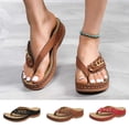 thumbnail image 1 of Jovati Pantoufles Décontractées de Plage pour Femmes, Sandales en PU à Bout Rond avec Talon Compensé, Accent Chaîne, Semelle Antidérapante, Doublure Respirante, Usage Intérieur Extérieur, 1 of 10