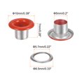 thumbnail image 2 of Unique Bargains 100PCS Grommets Eyelets 1/5 Inch (5mm) ID Hole Metal Self Backing Eyelet with Washers for Leather Orange, 2 of 7
