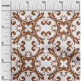 thumbnail image 2 of oneOone Cotton Flex Brown Fabric Asian Block Floral Craft Projects Decor Fabric Printed By The Yard 40 Inch Wide, 2 of 4