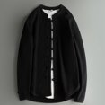 thumbnail image 2 of Chemise à Manches Longues en Lin Mélangé pour Hommes, Mode Vacances - Polyester (M-XXXXXL), 2 of 3