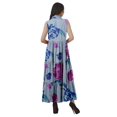 thumbnail image 4 of Moomaya Robe Chemise Longue Femmes Imprimée Sans Manches Robe d'Été Chemise à Boutons, 4 of 4