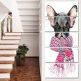 thumbnail image 1 of Chiot Mignon avec Châle Rose - Art Mural sur Toile, 1 of 3
