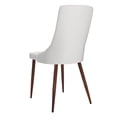 thumbnail image 3 of Set of 2 Mid-Century Fabric & Metal Side Chair in White, 3 of 7