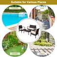 thumbnail image 4 of Gymax 8PCS Patio Rattan Set Cushioned Sectional Sofa Glass Table, 4 of 10
