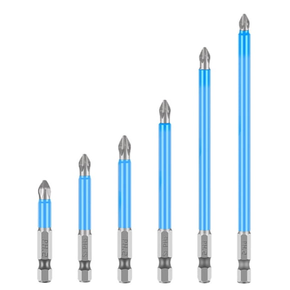 WHEANG Ensemble d'Outils pour Forets 6 Pcs Foret Antidérapant 2025 Nouveau Ensemble de Embouts de Tournevis Antidérapants Extracteur de Vis Antidérapant Conducteur 1/4 Embouts Ensemble de Embouts de Tournevis Hexagonaux Q Bleu
