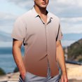 thumbnail image 4 of Pisexur T Shirts for Man , Chemise Boutonnée à Manches Courtes pour Homme, Col Rabattu, Imprimé, Mode Décontractée, Brun, m, Chemises de Golf pour Hommes et Chemises pour Hommes, 4 of 7
