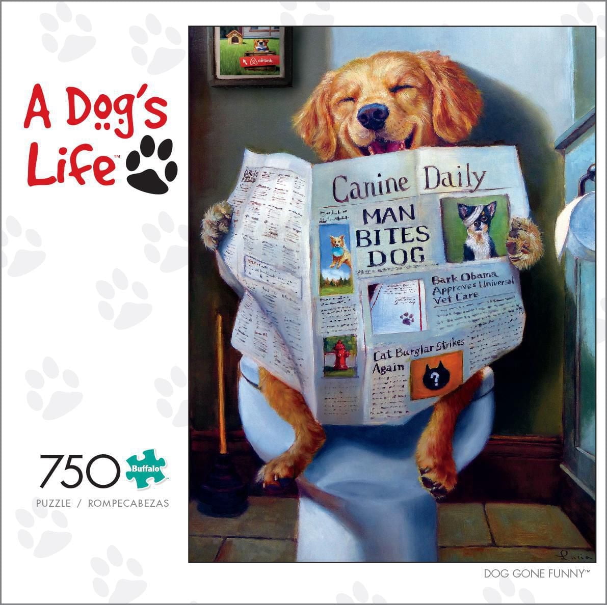 Buffalo Games A Dog's Life Dog Gone Funny 750 Piece Jigsaw Puzzle