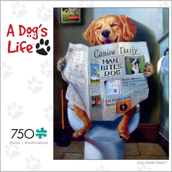 Buffalo Games Le puzzle A Dog's Life Dog Gone Funny en 750 pièces