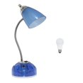 thumbnail image 1 of Simple Designs LD1015-CBL-LB 19.5" Flossy Organizer Desk Lamp with Charging Outlet Lazy Susan Base and LED Bulb, Blue, 1 of 6