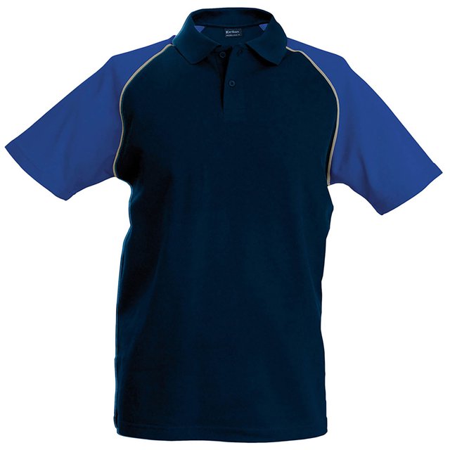 Kariban Mens Contrast Baseball Polo Shirt