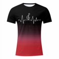 thumbnail image 1 of LUOGENLI T-shirts pour Homme pour Hommes T-Shirt à Imprimé Numérique Col Rond Manches Courtes T-Shirt 4TG T-shirts pour Hommes T-shirts Graphiques T-shirts de Pâques pour Hommes T-shirts Graphiques Vintage Vêtements d'Été Rouge TG, 1 of 1