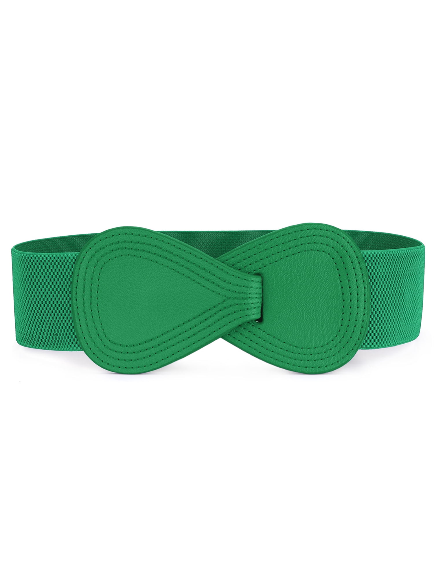 Unique Bargains Ceintures Élastiques à LBuckle pour Femmes en Interlock Uni en Forme de 8