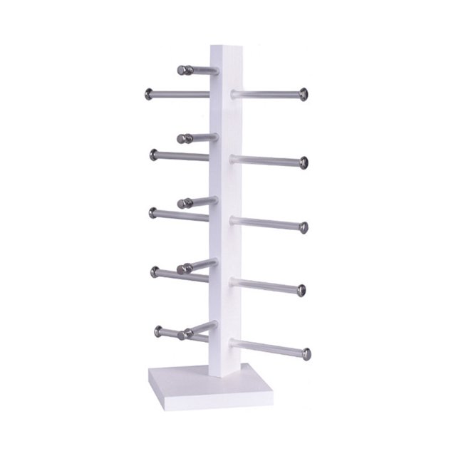 ruzhgo Rack 5 Layers Density Board Display Stand Home Desktop Tabletop Holder Shelf Black Glasses Detachable Black White